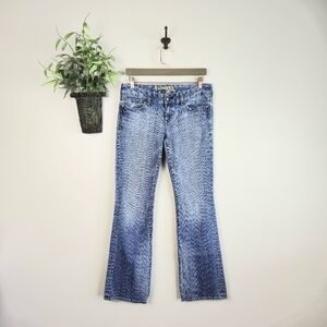 Express 4 Bootcut Vintage Low Rise Boot Medium Wash Stretch Jeans